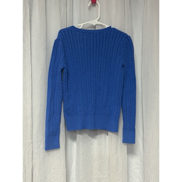 Ralph Lauren Girls Cable-Knit Button Cardigan Blue Sweater Sz 6 Preppy Classic - Picture 5 of 6